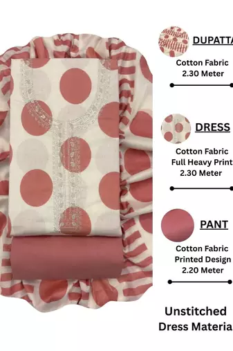 printed cotton unstitched dress material
