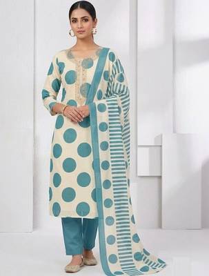 printed cotton unstitched dress material 1