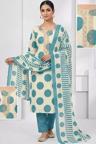 fashions eye women printed cotton unstitched dress material