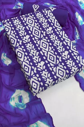 printed cotton unstitched dress material