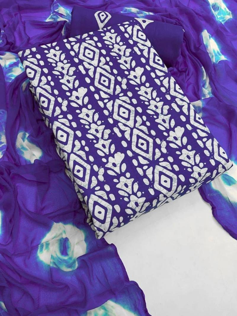 printed cotton unstitched dress material