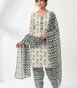 printed cotton unstitched dress material