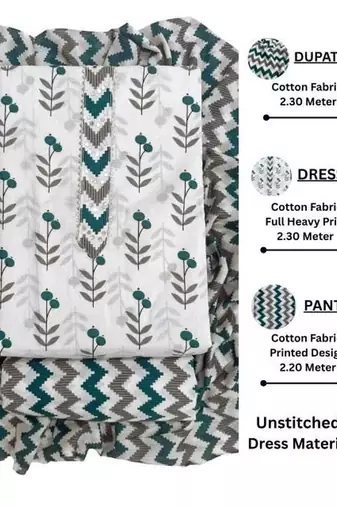 printed cotton unstitched dress material