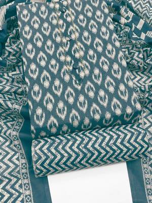 printed cotton unstitched dress material 2