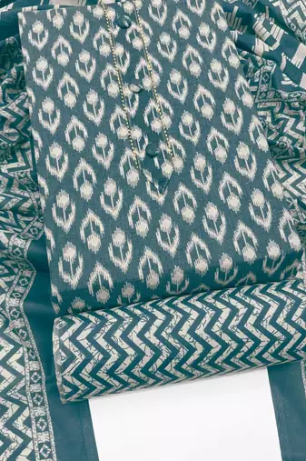 printed cotton unstitched dress material