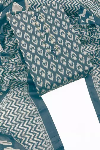 printed cotton unstitched dress material