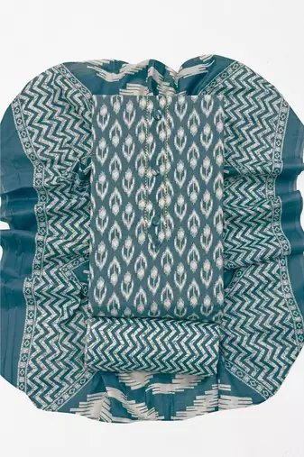 printed cotton unstitched dress material