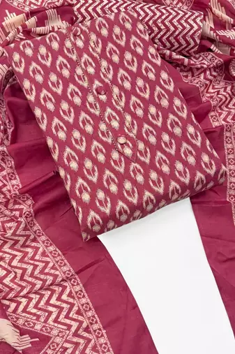 printed cotton unstitched dress material