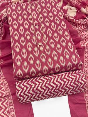 printed cotton unstitched dress material 2
