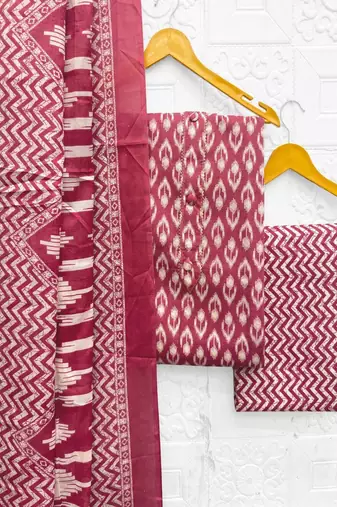 printed cotton unstitched dress material