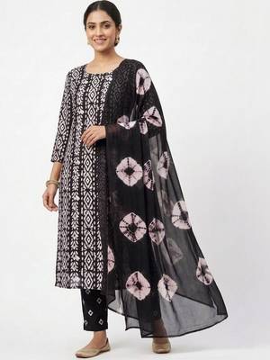 printed cotton unstitched dress material 2