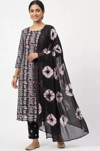 printed cotton unstitched dress material