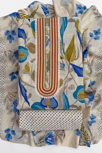 printed unstitched dress material