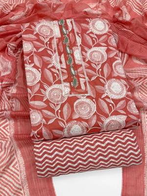 printed cotton unstitched dress material 3
