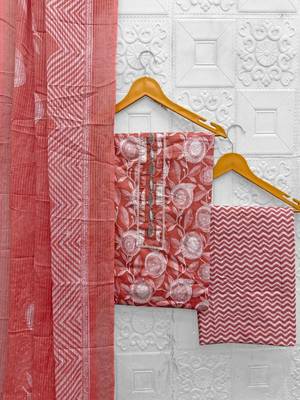 printed cotton unstitched dress material 5