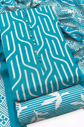 printed cotton unstitched dress material