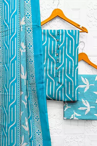 printed cotton unstitched dress material