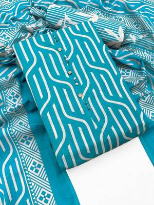 printed cotton unstitched dress material 3