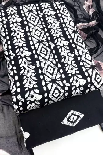 printed cotton unstitched dress material