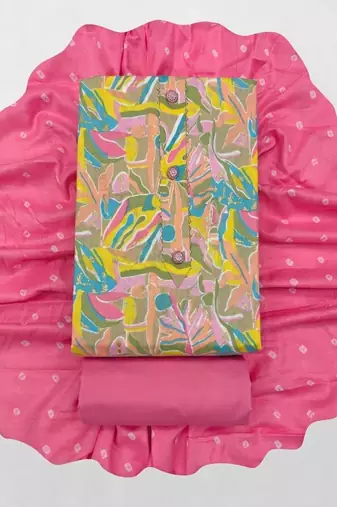 printed unstitched dress material
