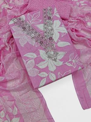 printed cotton unstitched dress material 2