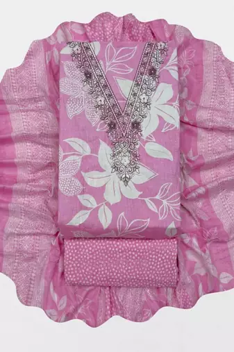 printed cotton unstitched dress material