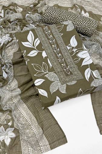 printed cotton unstitched dress material