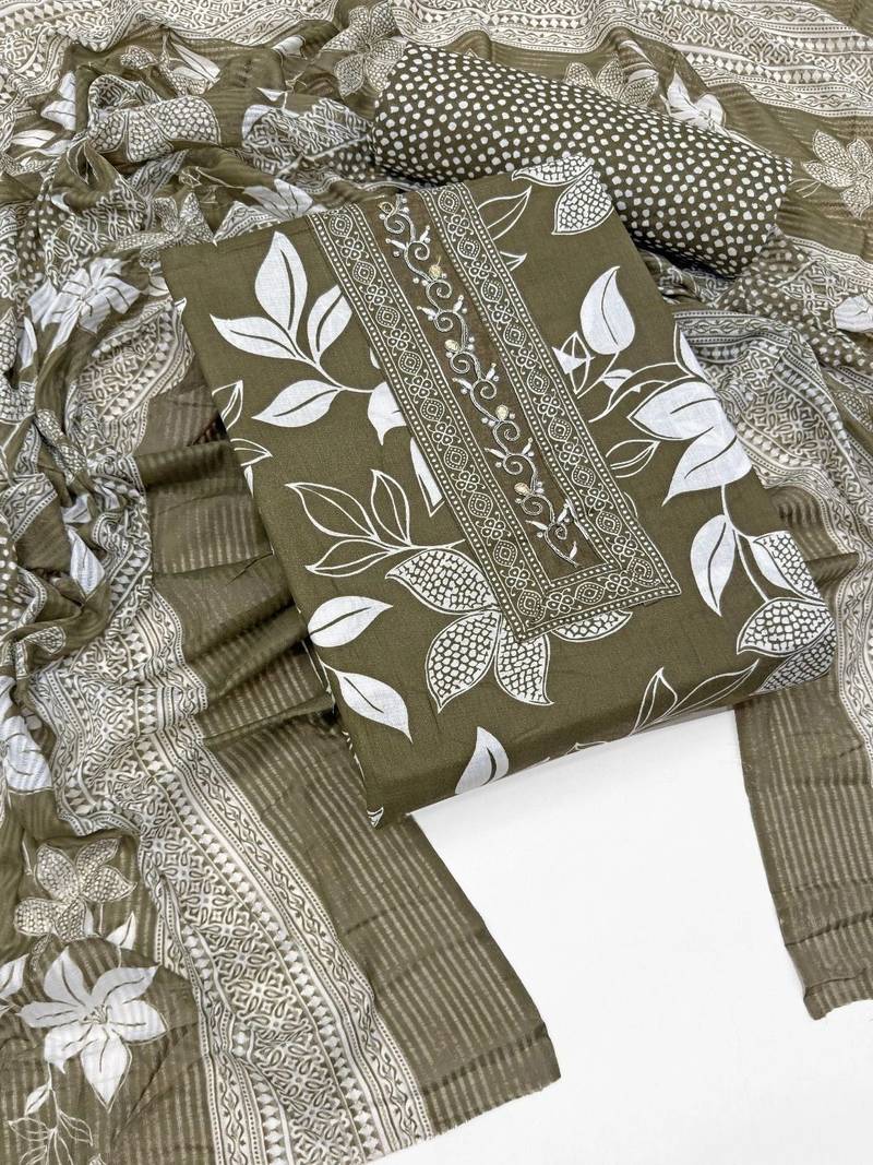printed cotton unstitched dress material