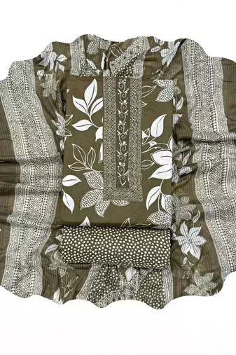 printed cotton unstitched dress material