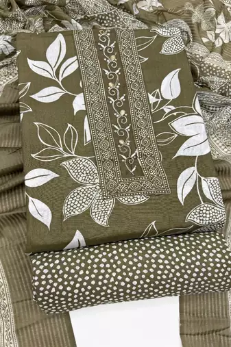 printed cotton unstitched dress material