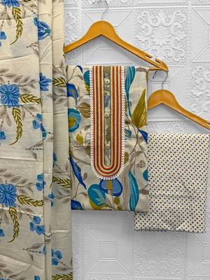 printed cotton unstitched dress material 1