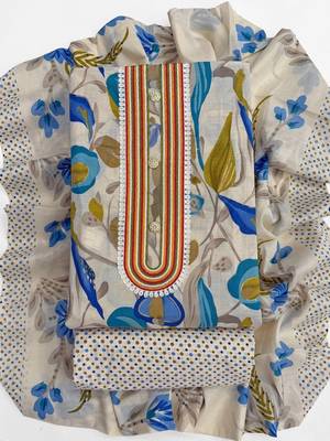 printed cotton unstitched dress material 3