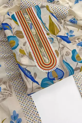 printed cotton unstitched dress material