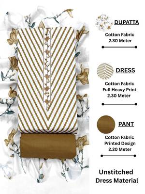 printed cotton unstitched dress material 2