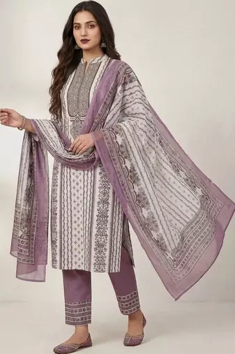 printed cotton unstitched dress material