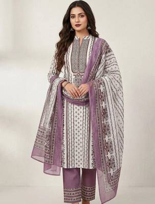 printed cotton unstitched dress material 3