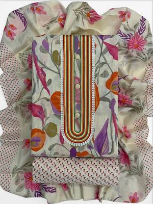 printed cotton unstitched dress material 3