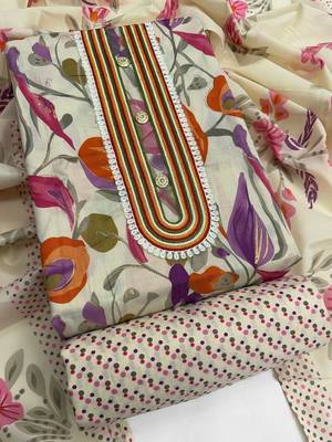 printed cotton unstitched dress material 5