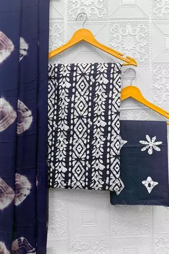geometric dyed unstitched dress material
