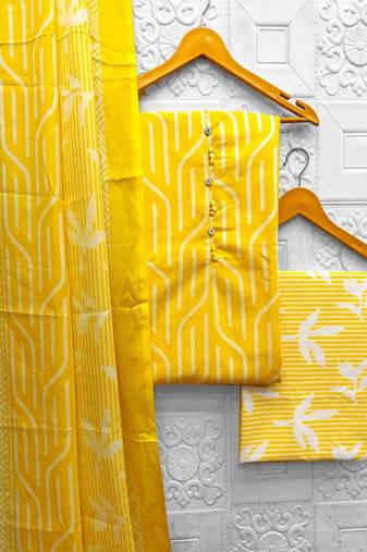 printed cotton unstitched dress material