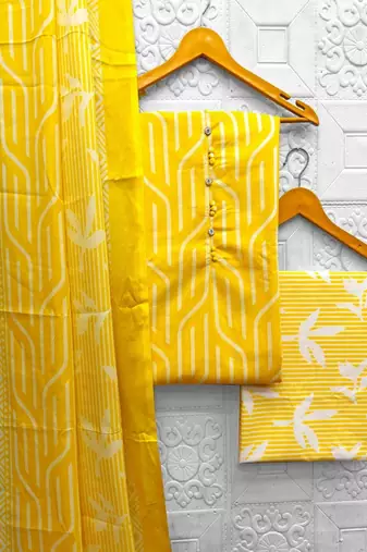 printed cotton unstitched dress material