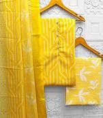 printed cotton unstitched dress material