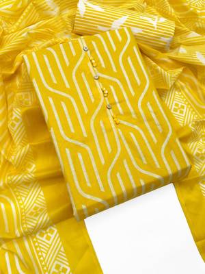 printed cotton unstitched dress material 2