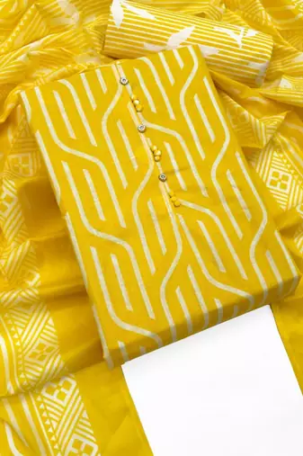 printed cotton unstitched dress material