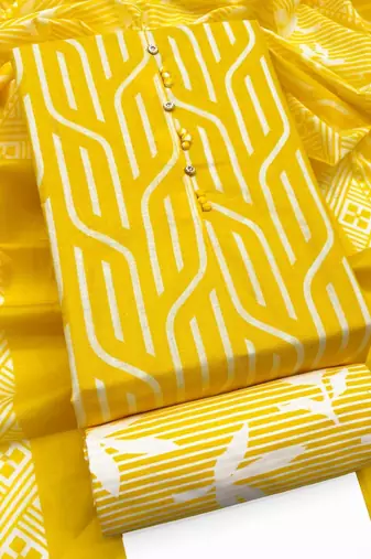 printed cotton unstitched dress material