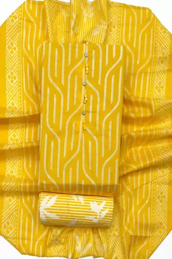 printed cotton unstitched dress material