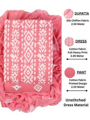 floral printed unstitched dress material 4