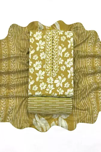 printed cotton unstitched dress material