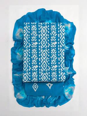 printed cotton unstitched dress material 1