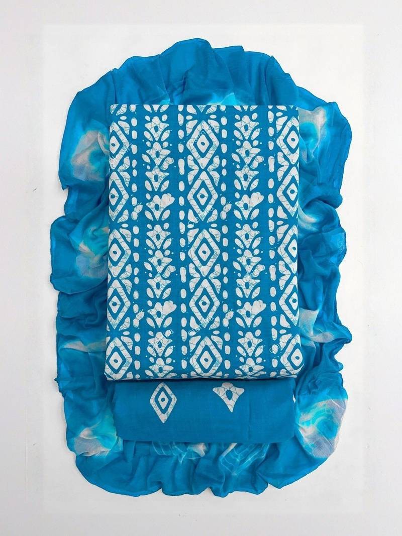 printed cotton unstitched dress material